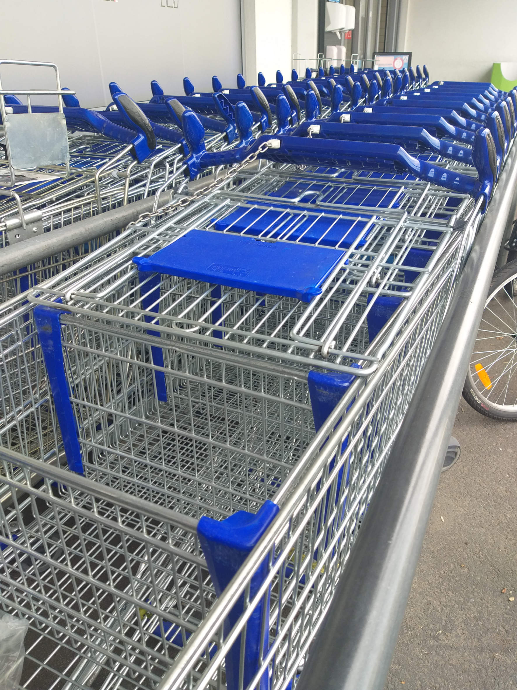 Shopping carts home at Aldi